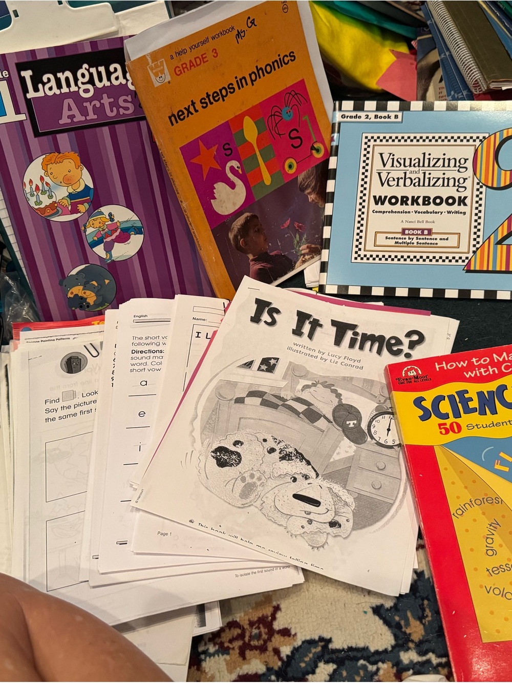 Educational Workbook Set - Yellow/Blue/Red Kids Learning Books